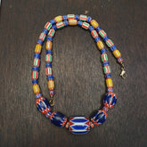 Colorful Vintage Chevron Venetian Style Chevron Beads Necklace BNC-4